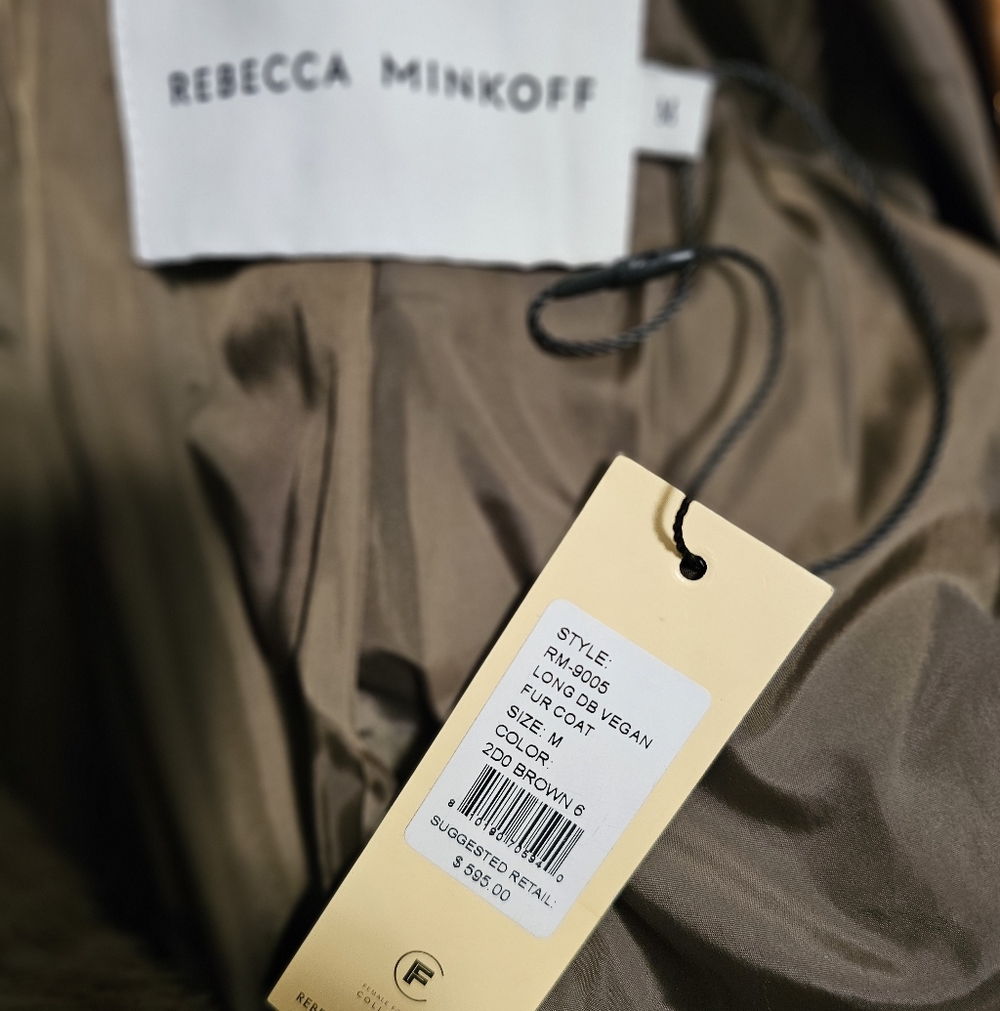 NWT Rebecca Minkoff Long Faux Fur Coat – Size M - Picture 10 of 16